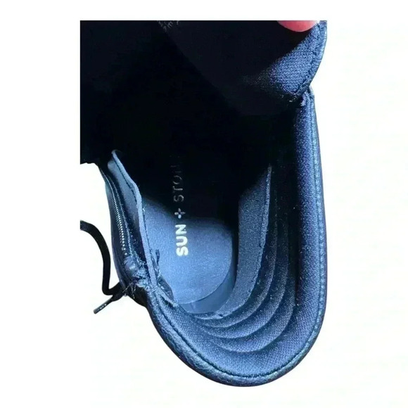 Sun & Stone Women's (Rutheep ) Black Lace-Up Ankle Boots - Picture 8 of 10